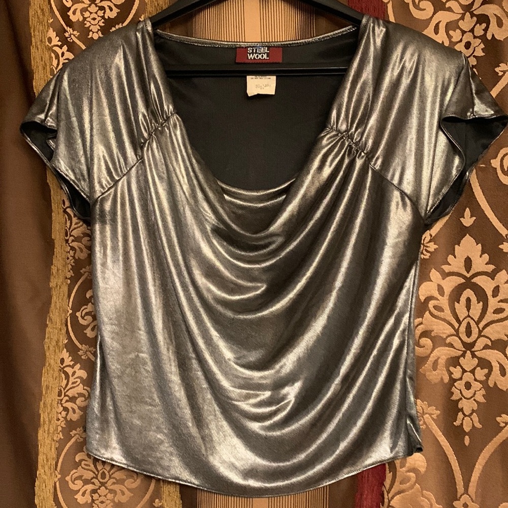 Shimmery Top - Size Small - Super Light - Silver